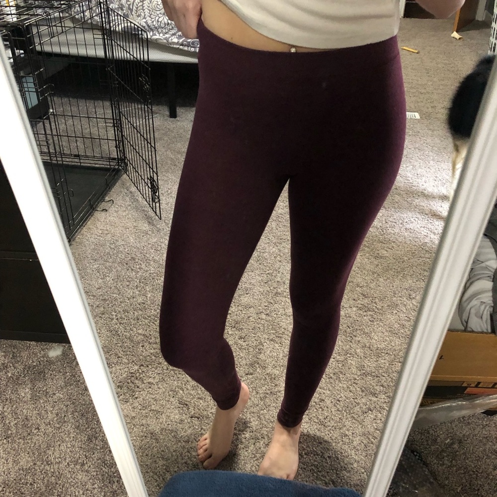 Maroon VS leggings